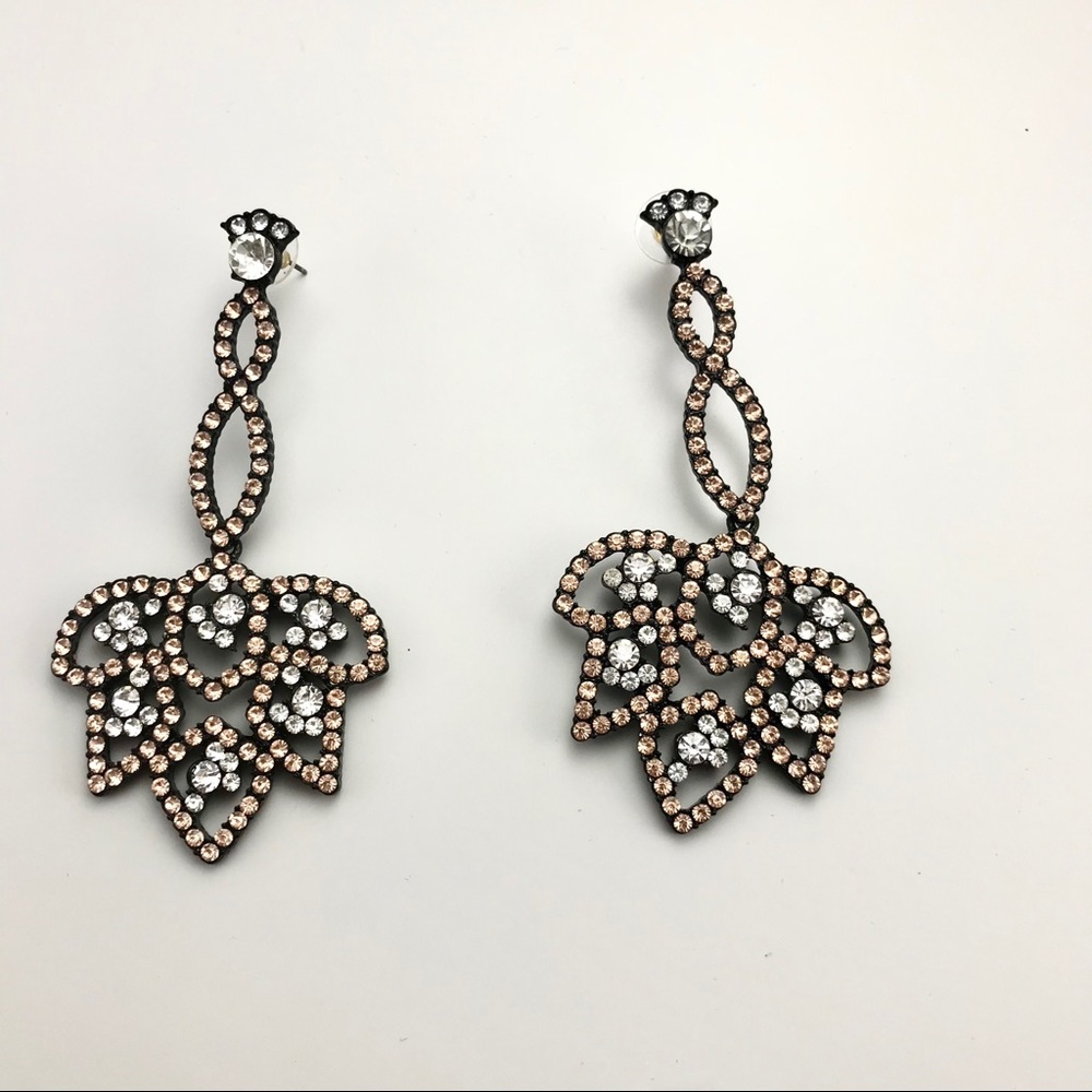 Unsigned JCrew lotus statement earrings